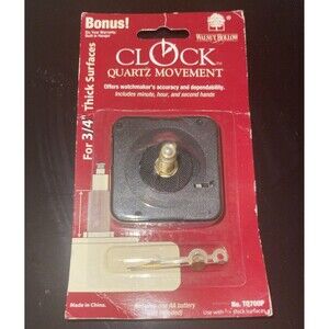 Clock Crafts Quartz Clock Movement by Walnut Hollow For 3/4”